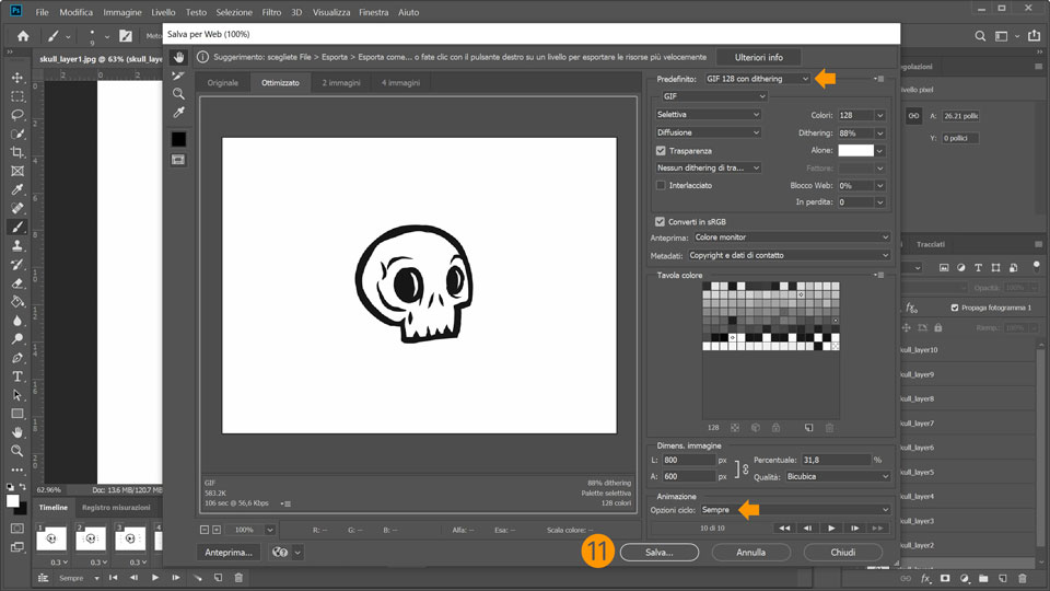 creare GIF con photoshop 2022